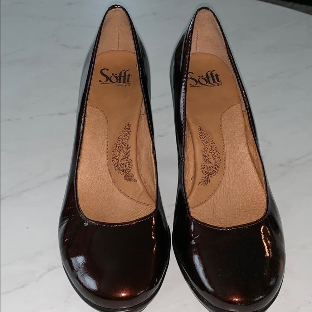 Burgundy Block Heel